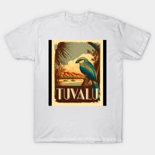 Tuvalu Vintage Travel Art Poster T-Shirt